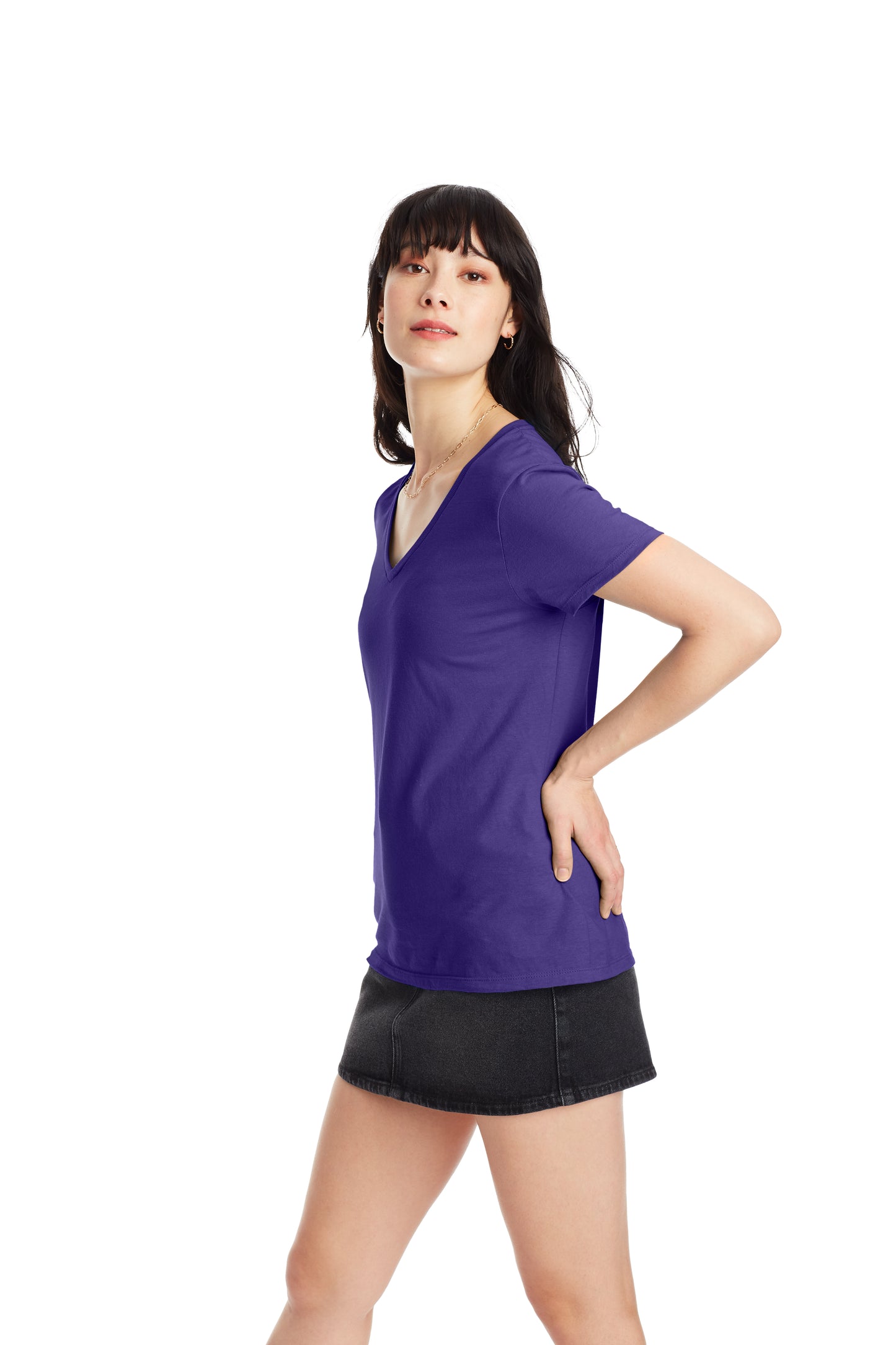 Women's Perfect-T Short Sleeve V-neck - Purple