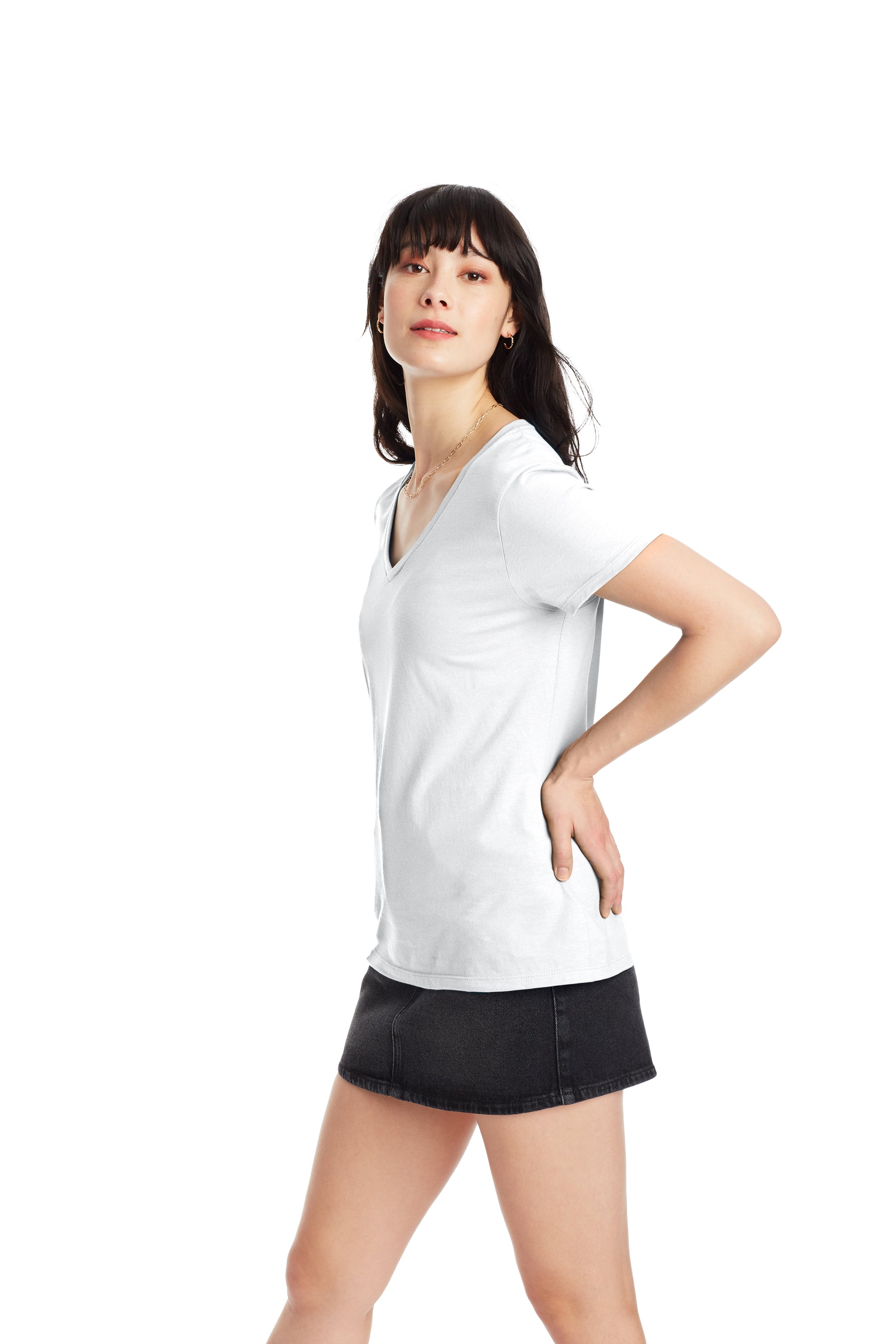 Women's Perfect-T Short Sleeve V-neck - White
