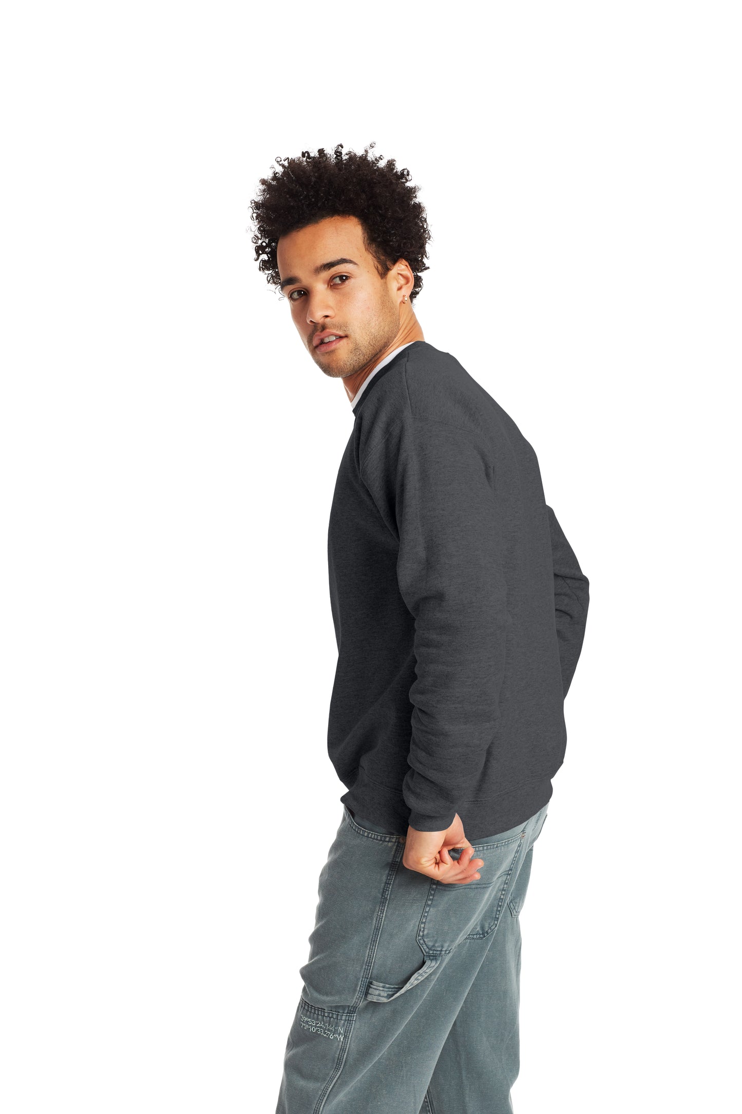 Unisex Ecosmart® 50/50 Crewneck Sweatshirt - Charcoal Heather