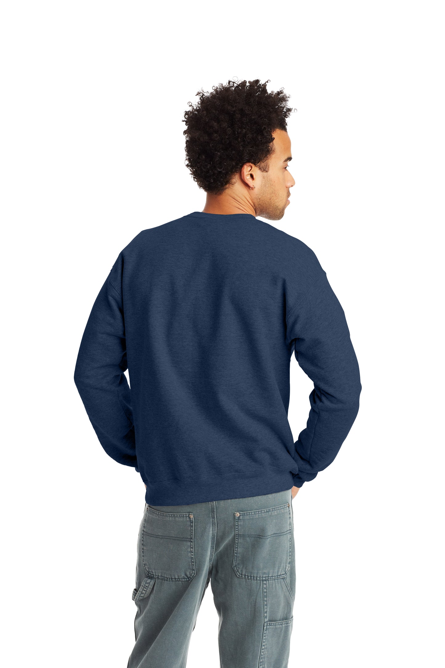 Unisex Ecosmart® 50/50 Crewneck Sweatshirt - Heather Navy