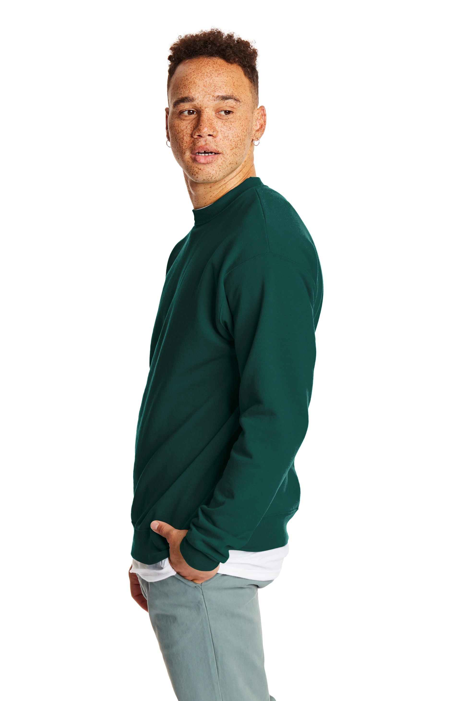 Unisex Ecosmart® 50/50 Crewneck Sweatshirt - Deep Forest