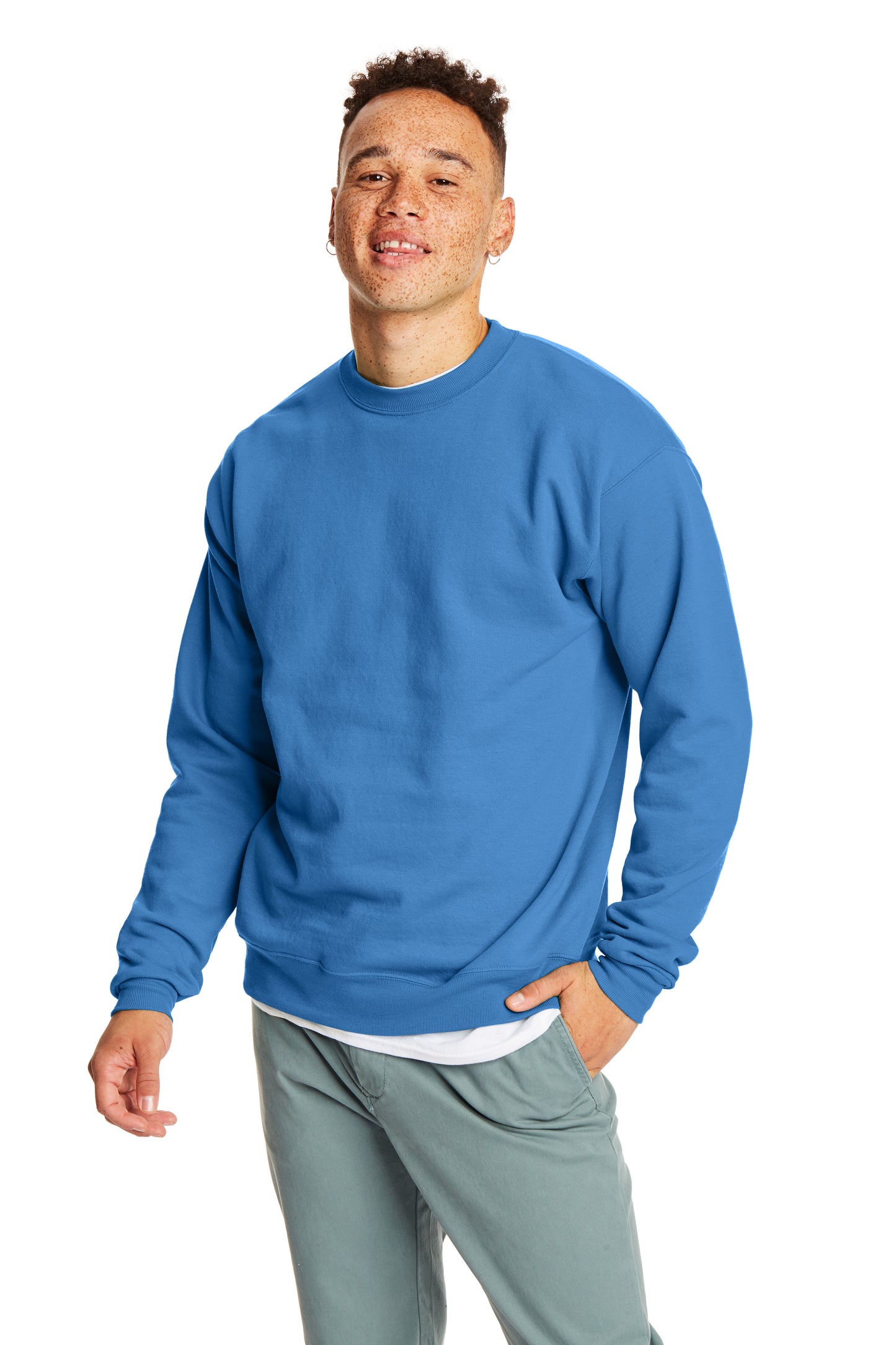 Unisex Ecosmart® 50/50 Crewneck Sweatshirt - Denim Blue