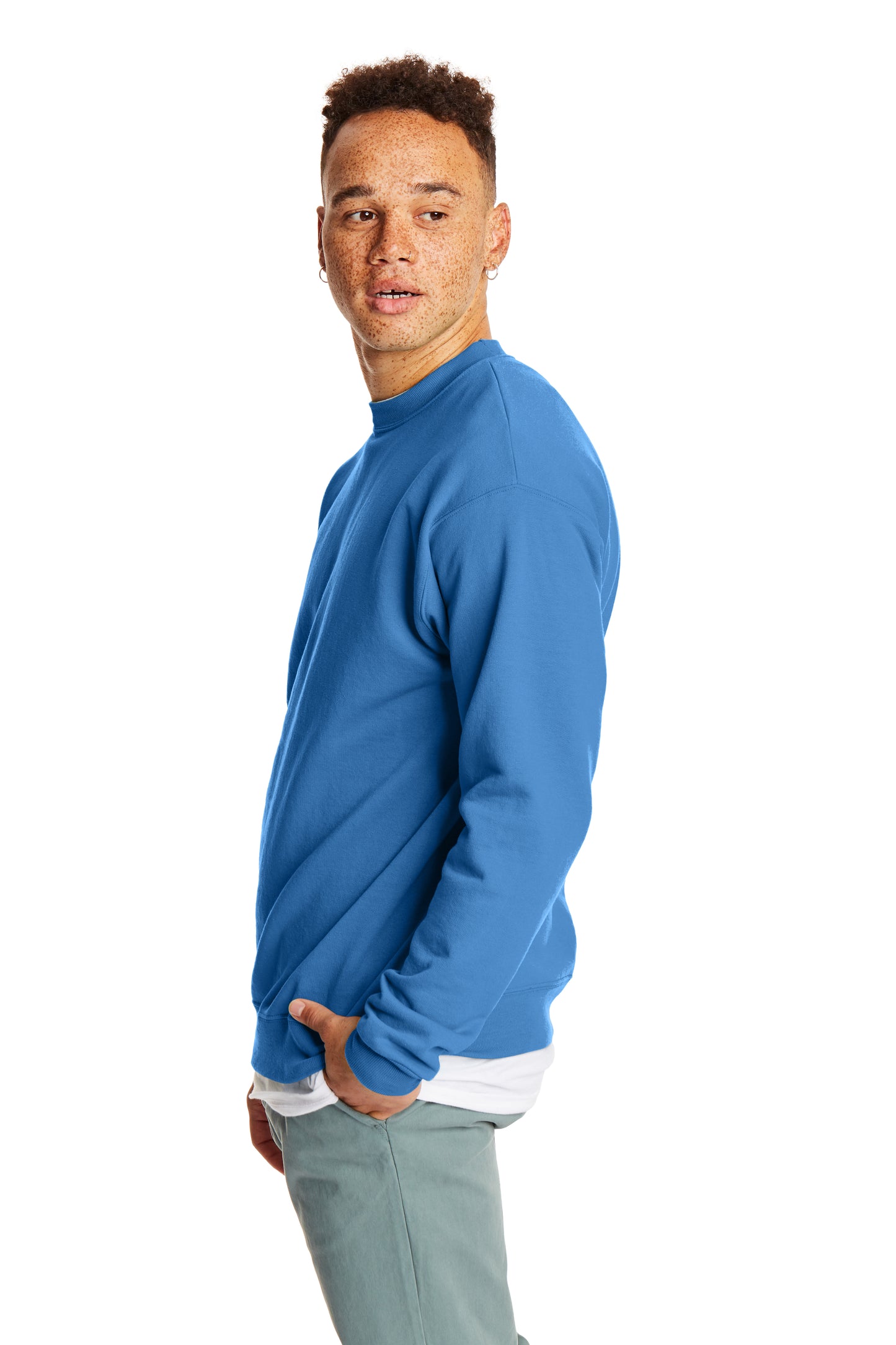 Unisex Ecosmart® 50/50 Crewneck Sweatshirt - Denim Blue