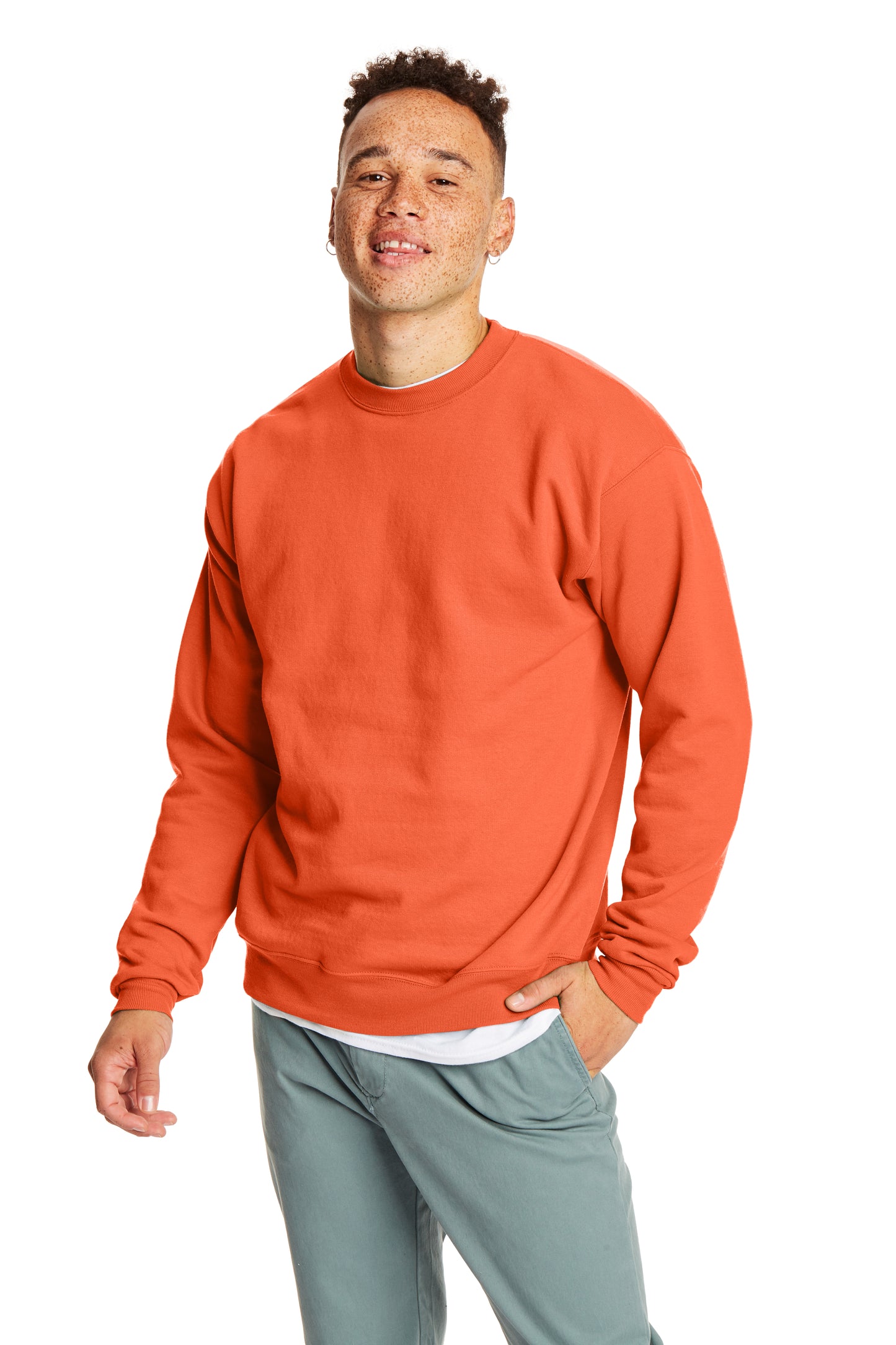 Unisex Ecosmart® 50/50 Crewneck Sweatshirt - Orange