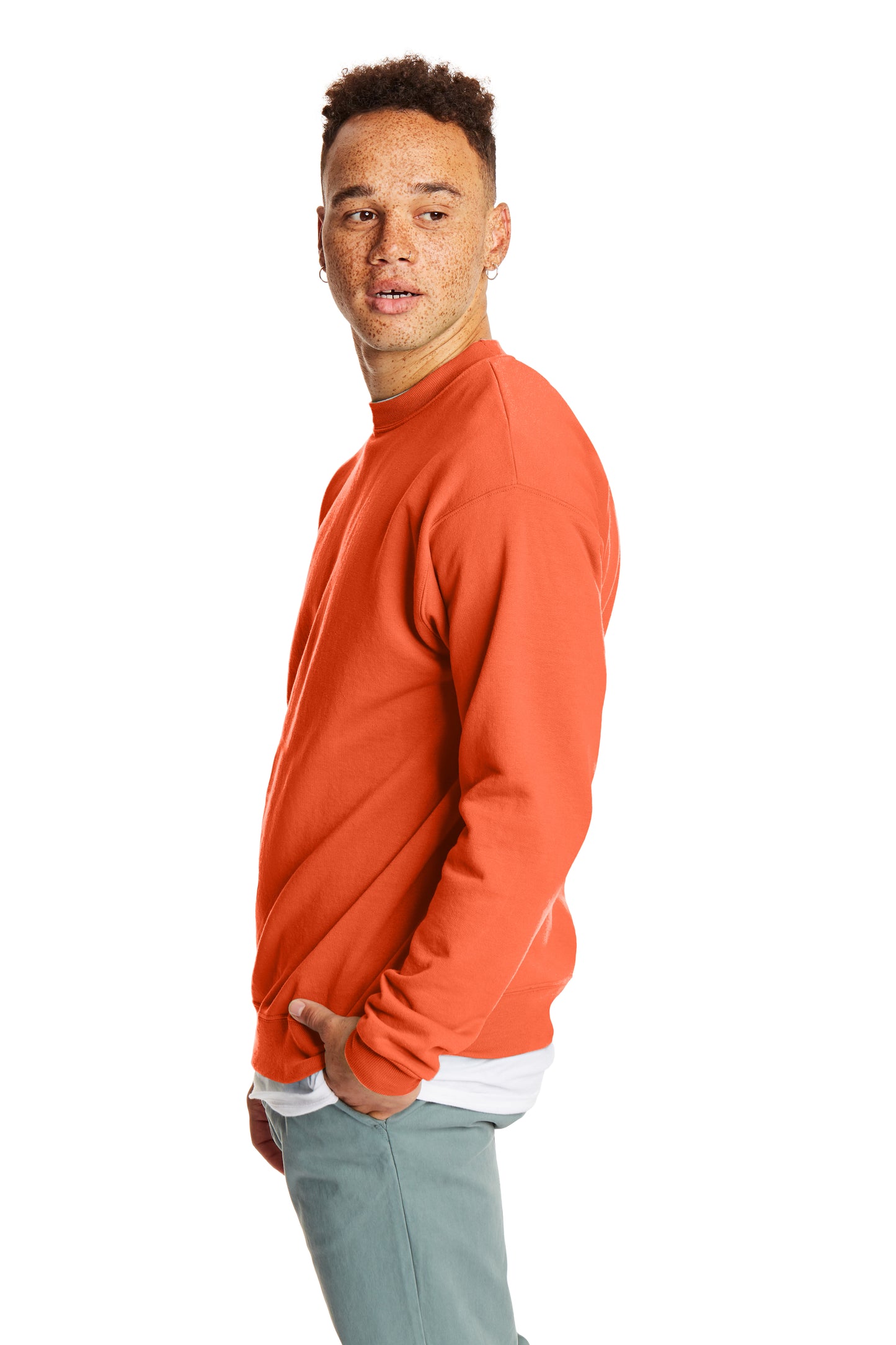 Unisex Ecosmart® 50/50 Crewneck Sweatshirt - Orange