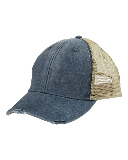 Adams Headwear OL102 Navy/ Tan — front