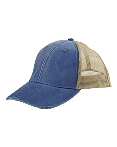 Adams Headwear OL102 Royal/ Tan — front