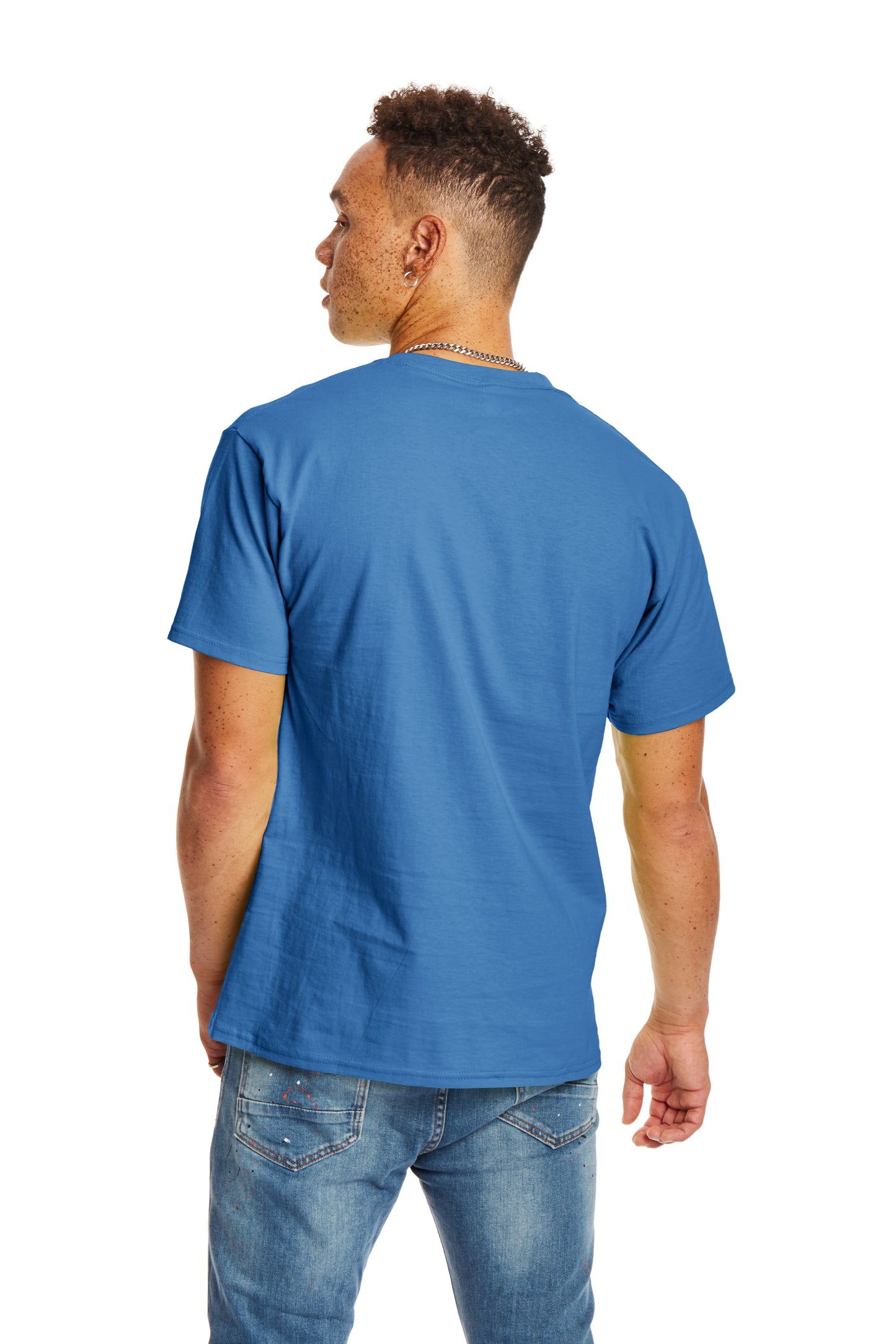 Authentic Short Sleeve Pocket Tee - Denim Blue