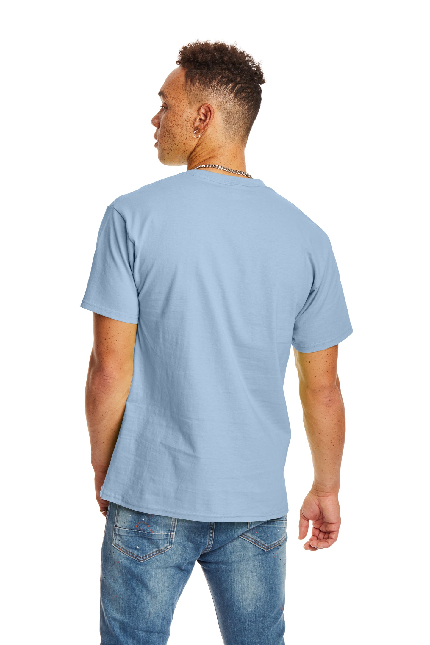 Authentic Short Sleeve Pocket Tee - Light Blue