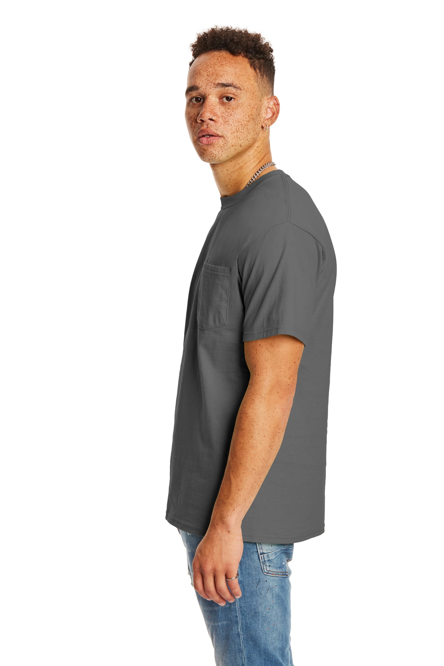 Authentic Short Sleeve Pocket Tee - Smoke Gray