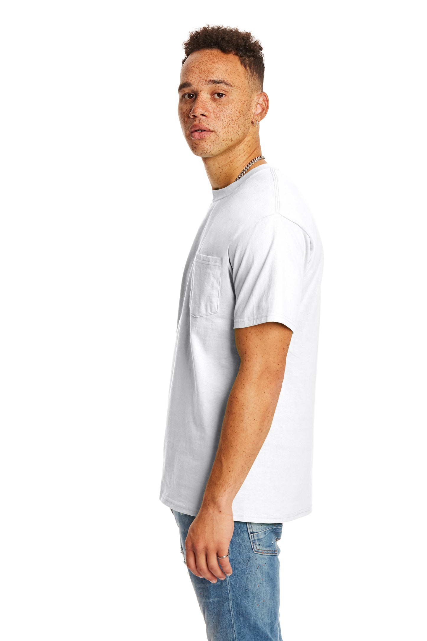 Authentic Short Sleeve Pocket Tee - White