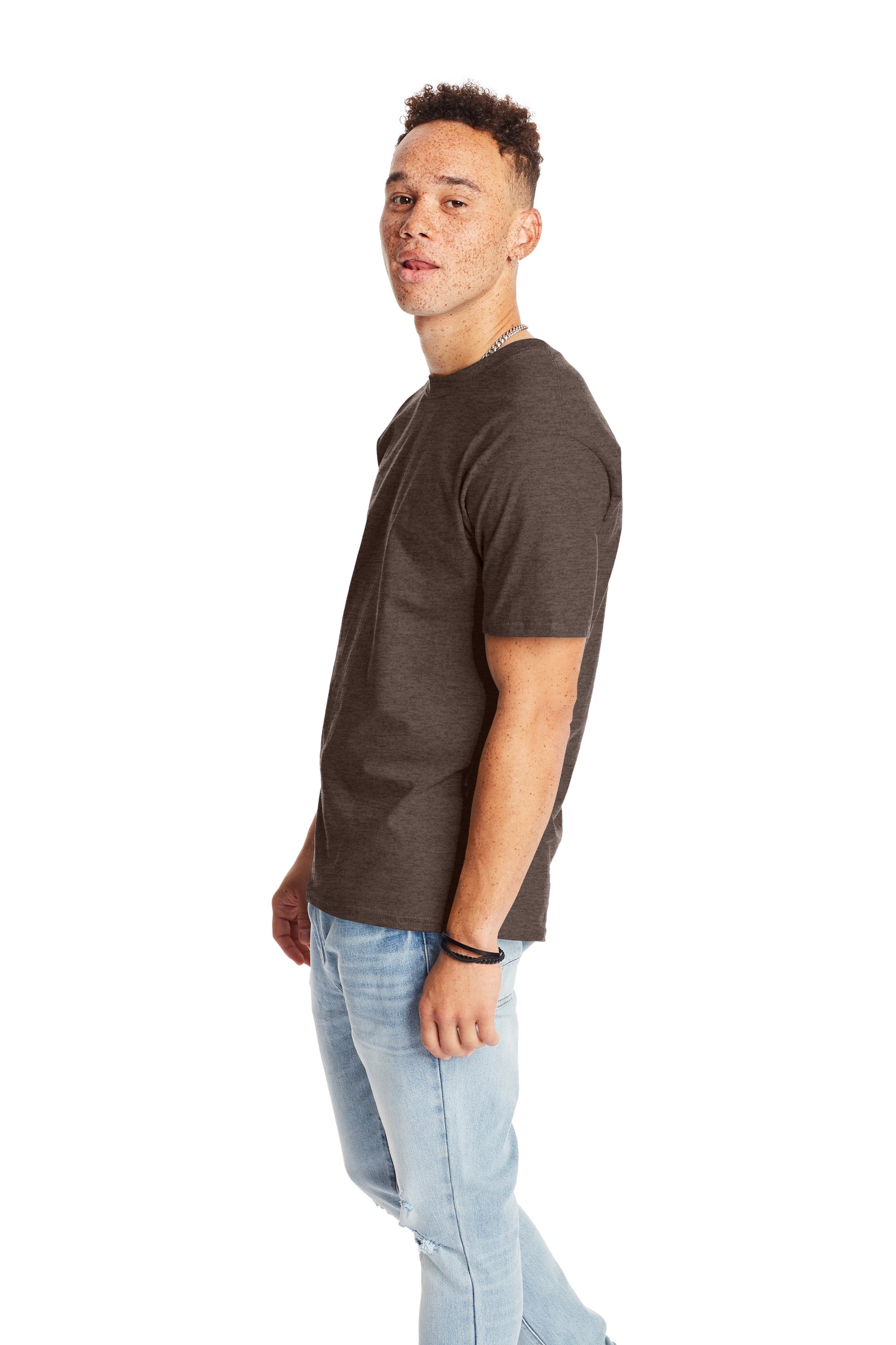 Beefy-T® Short Sleeve Tee - Heather Brown