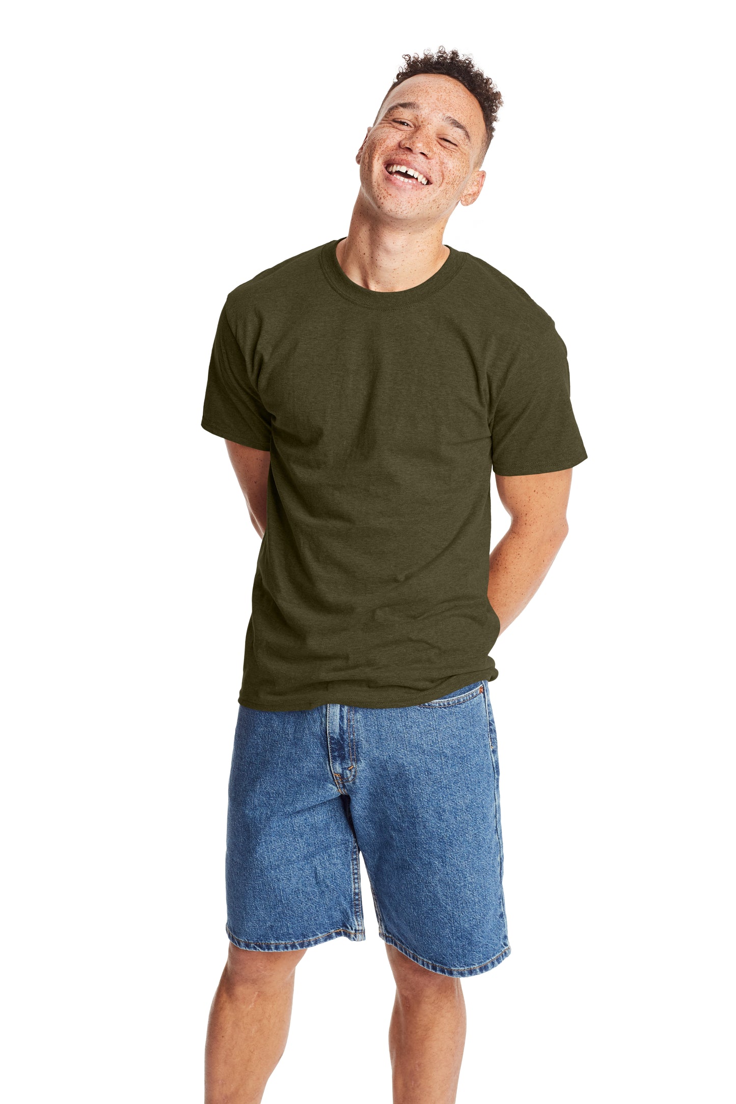 Beefy-T® Short Sleeve Tee - Military Green Heather