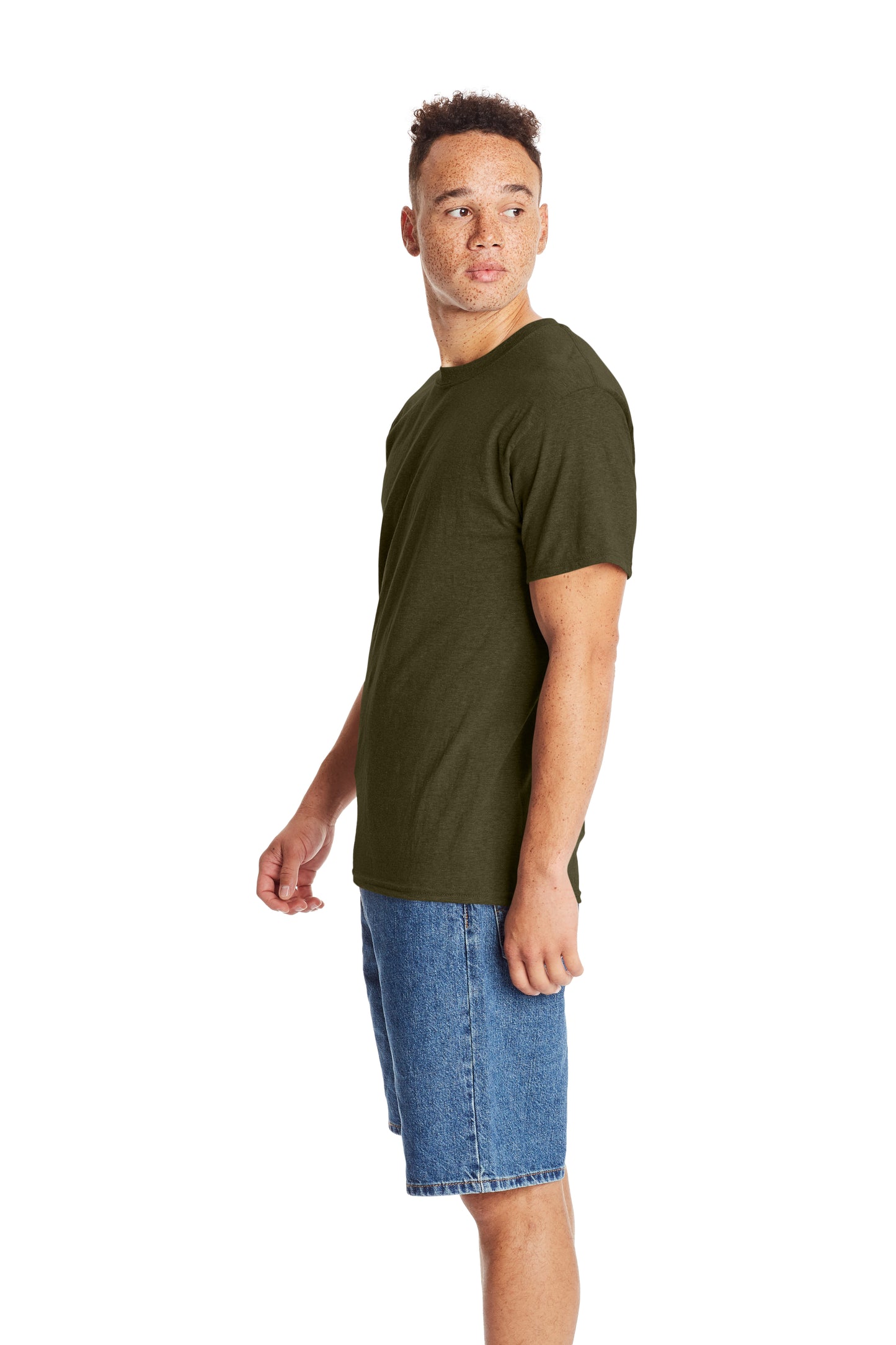Beefy-T® Short Sleeve Tee - Military Green Heather