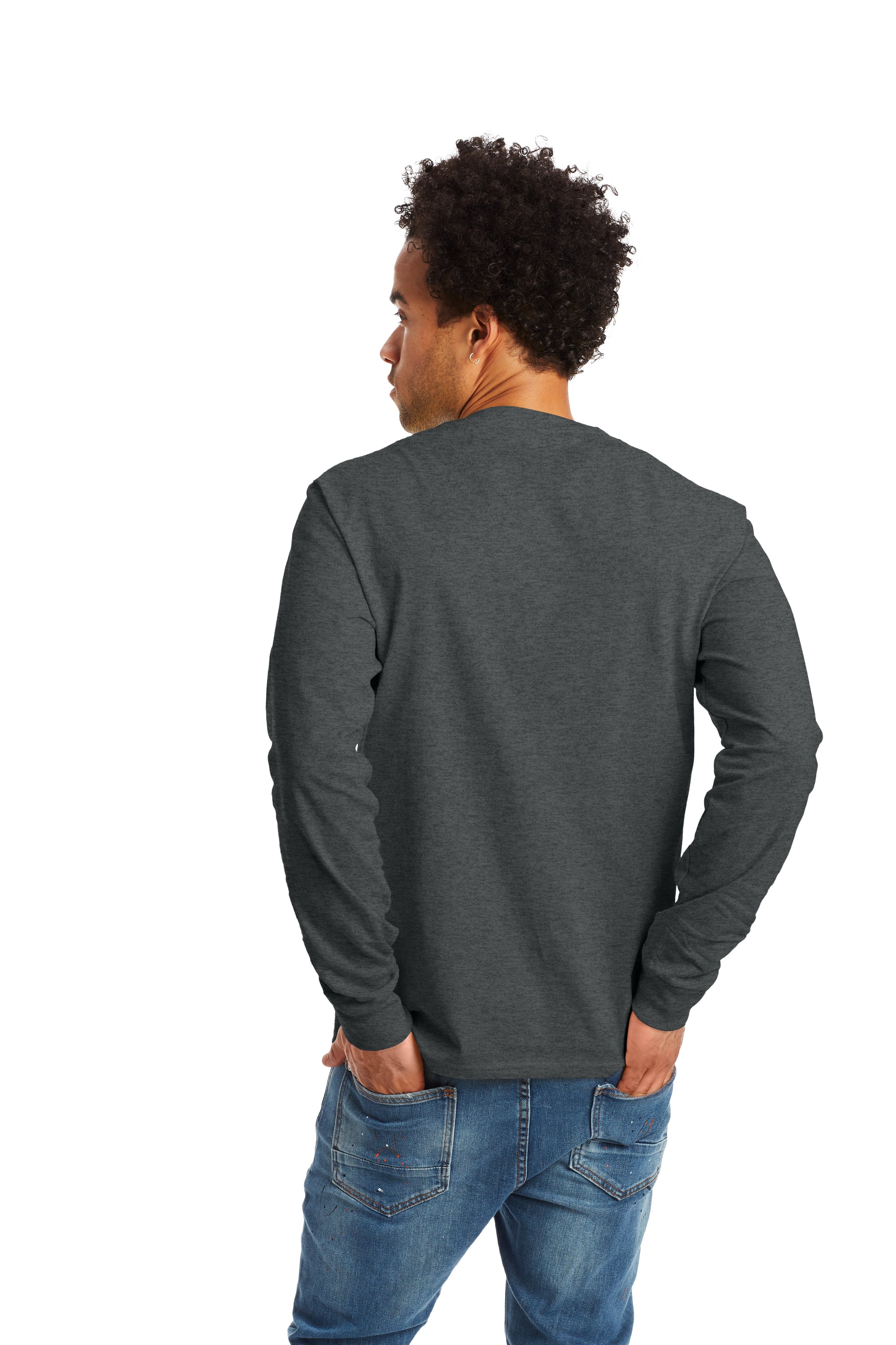 Authentic Long Sleeve Tee - Charcoal Heather