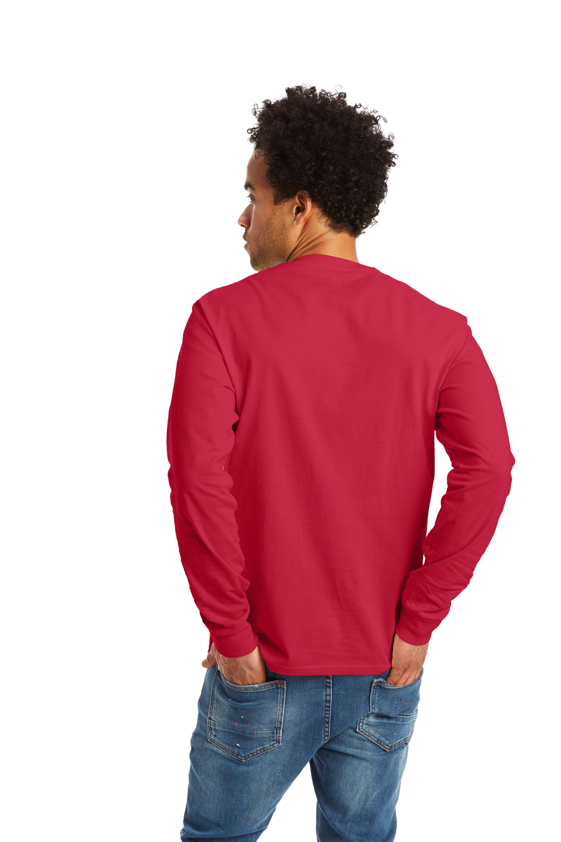 Authentic Long Sleeve Tee - Deep Red
