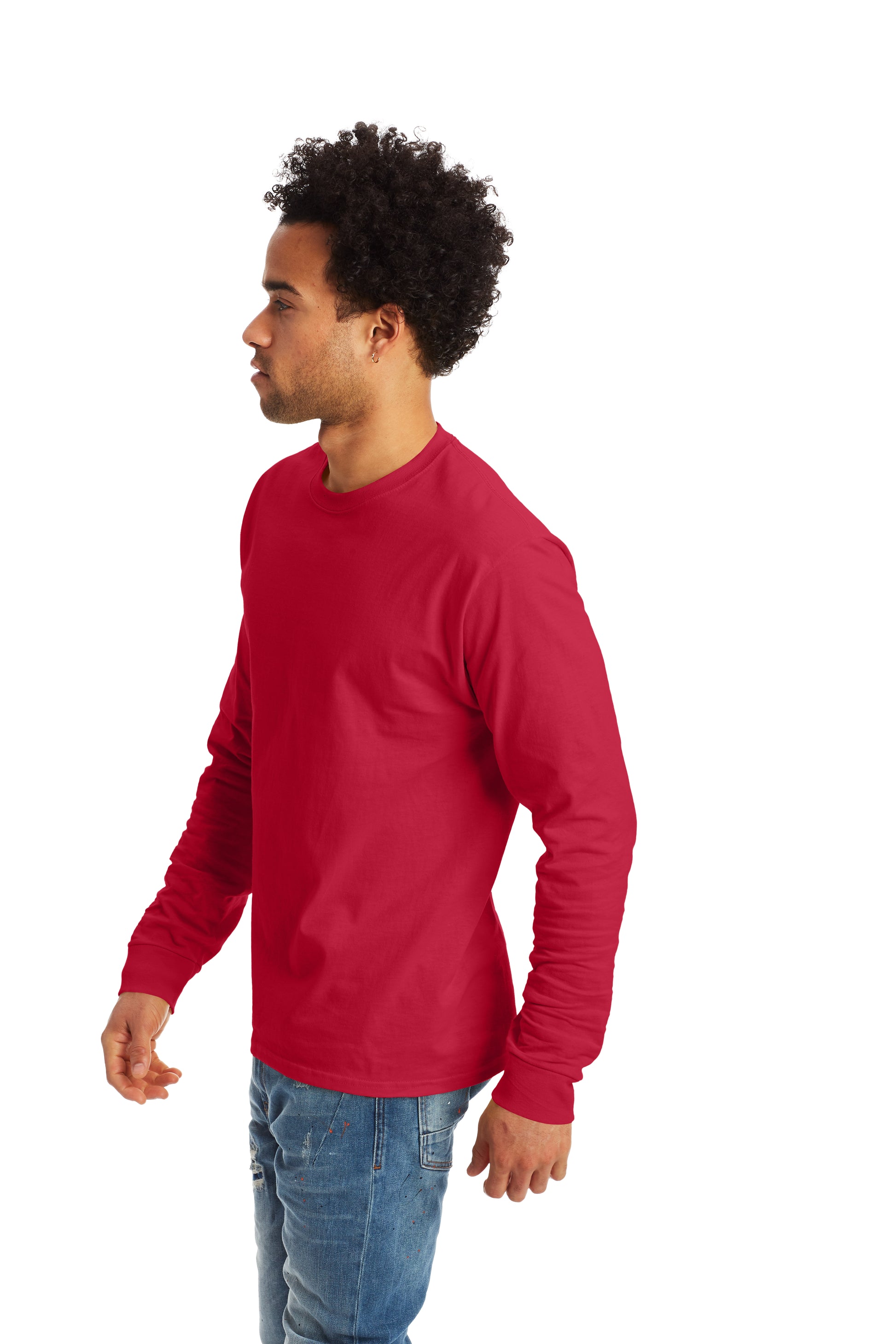 Authentic Long Sleeve Tee - Deep Red