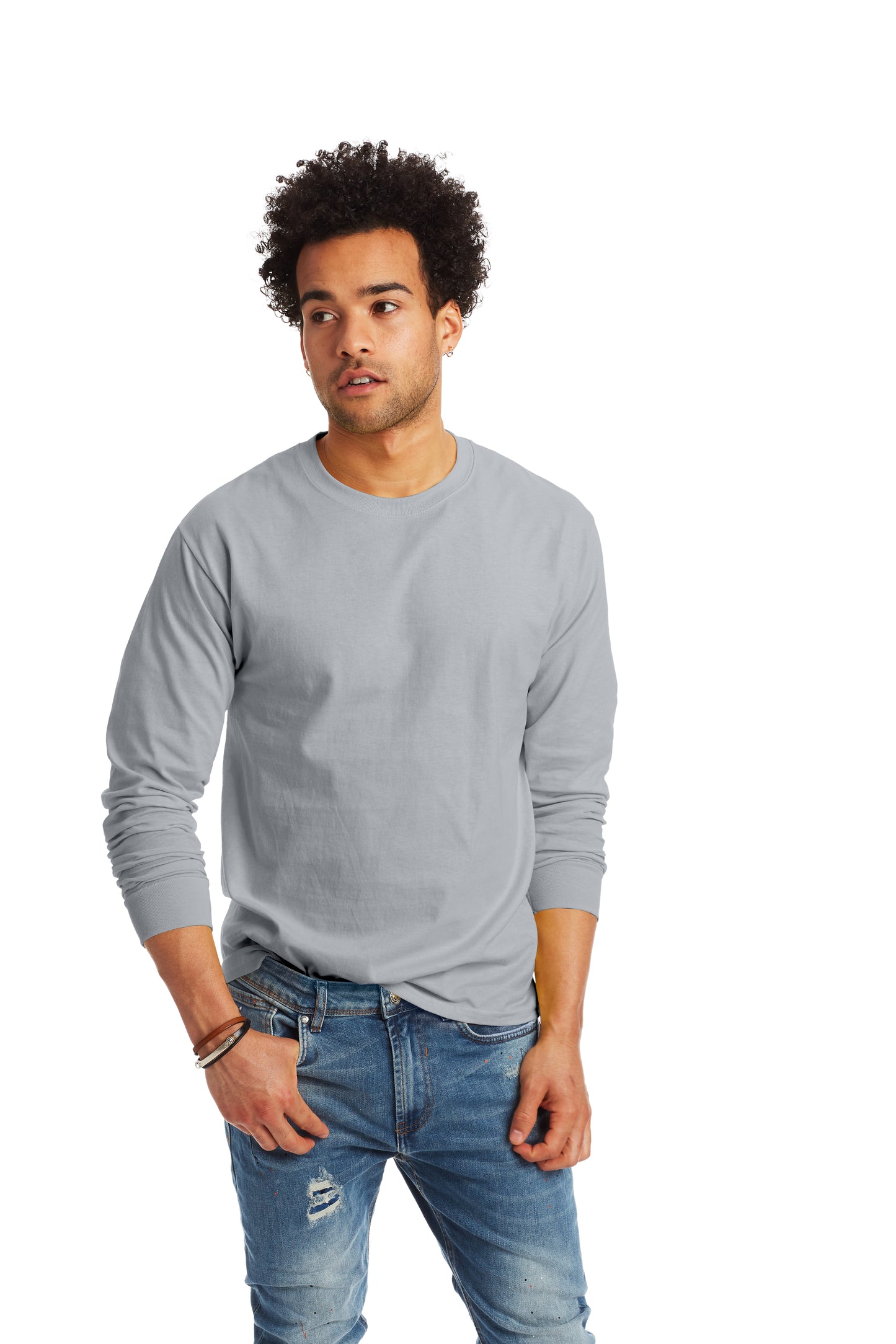 Authentic Long Sleeve Tee - Light Steel