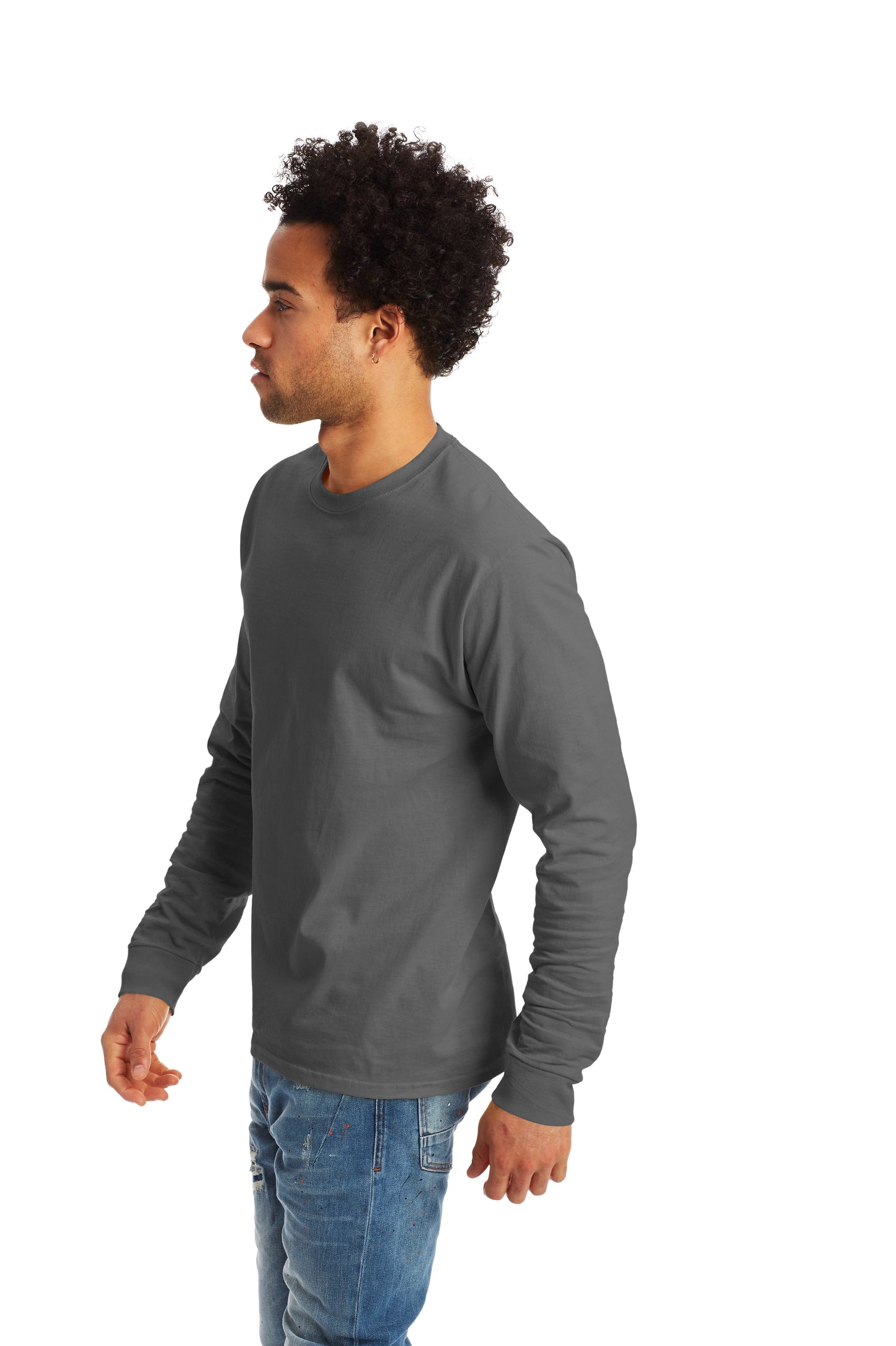 Authentic Long Sleeve Tee - Smoke Gray