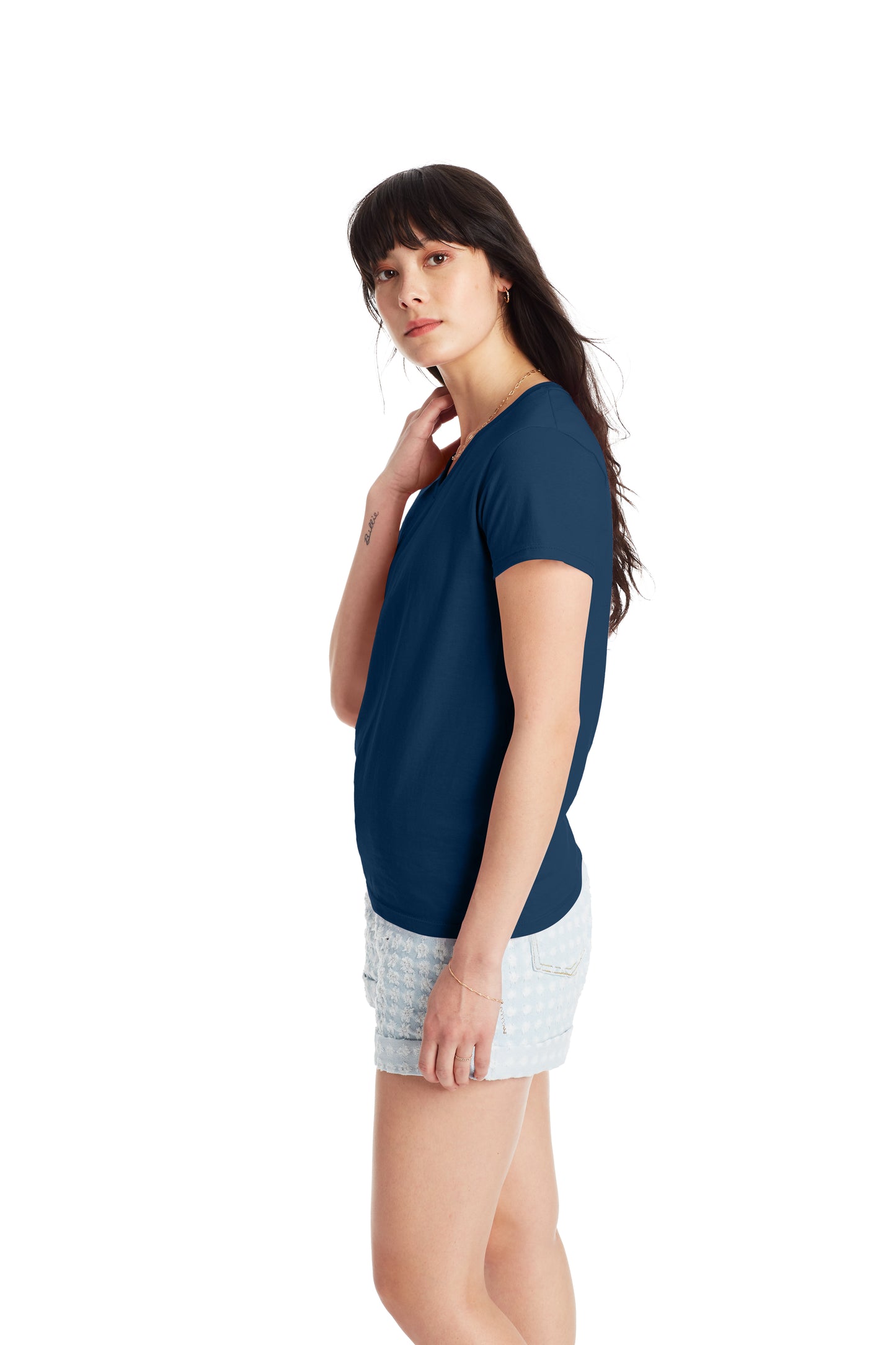 Women's Essential-T Short Sleeve V-neck - Navy