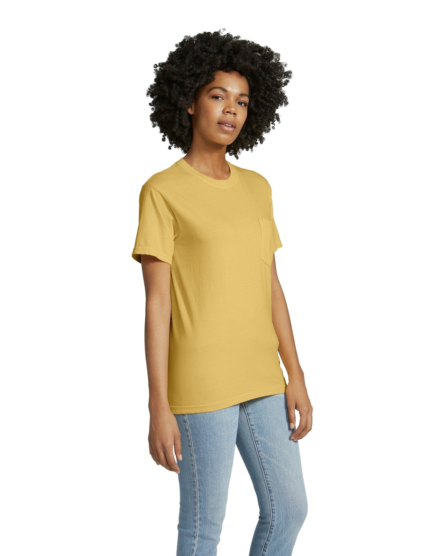 Unisex Heavyweight RS Pocket T-Shirt - Mustard