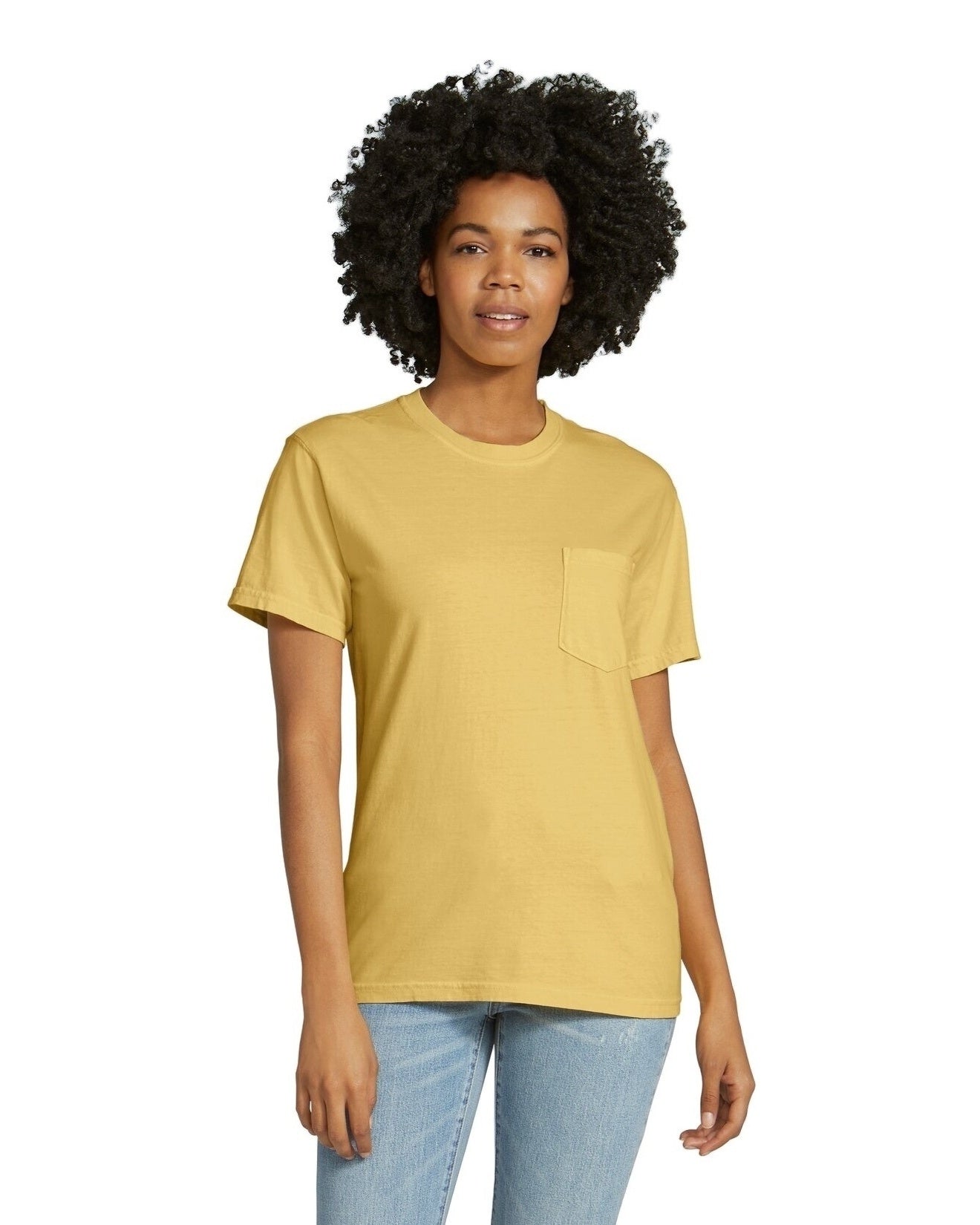 Unisex Heavyweight RS Pocket T-Shirt - Mustard