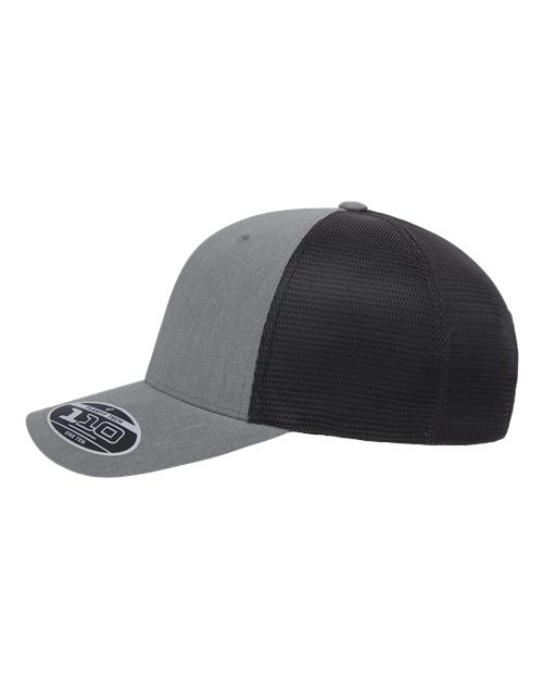 Flexfit 110M Heather Grey/ Black — direct side