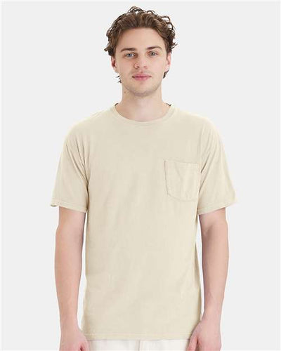 ComfortWash by Hanes GDH150 Parchment — on model front