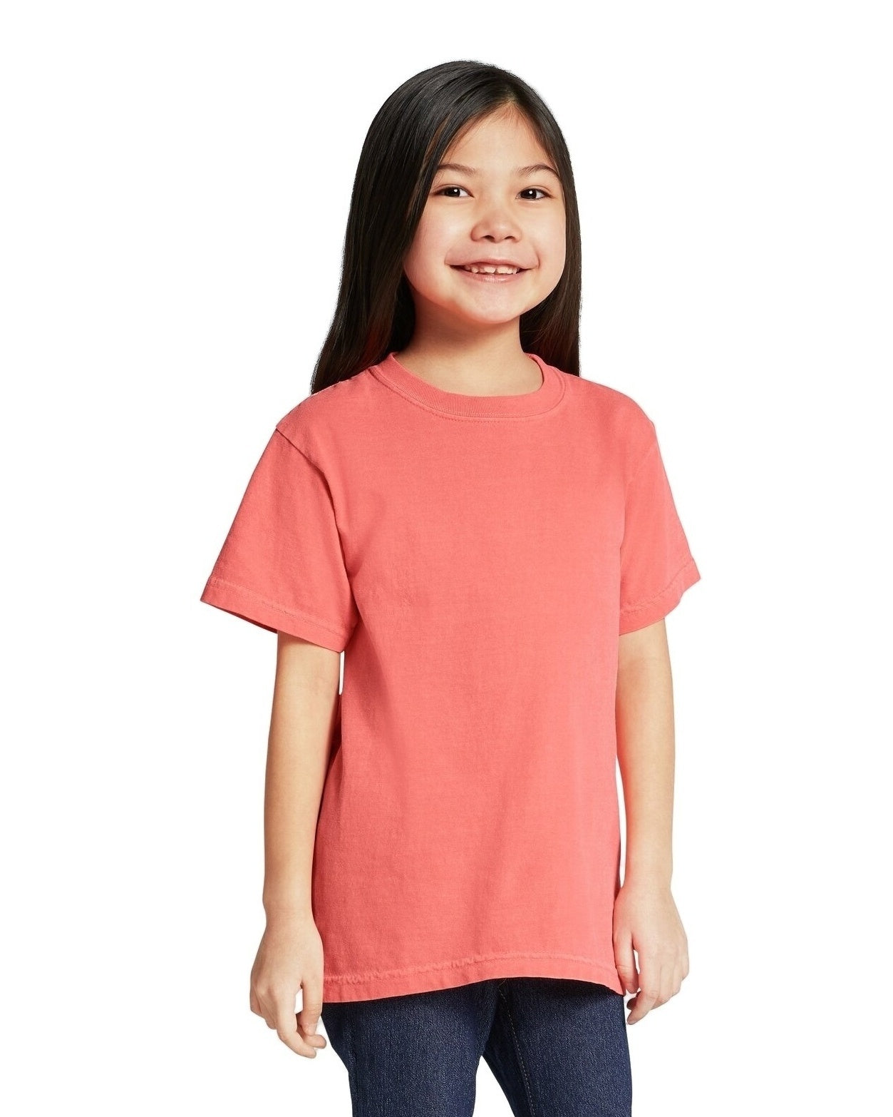 Youth Midweight RS T-Shirt - Bright Salmon