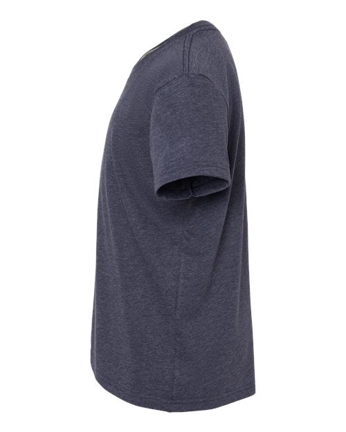 BELLA + CANVAS 3001YCVC Heather Midnight Navy — direct side