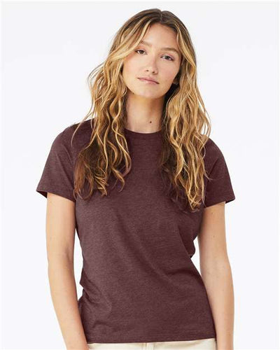 BELLA + CANVAS 6400CVC Heather Maroon — on model front