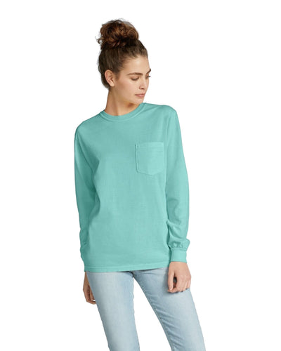 Unisex Heavyweight RS Long-Sleeve Pocket T-Shirt - Chalky Mint