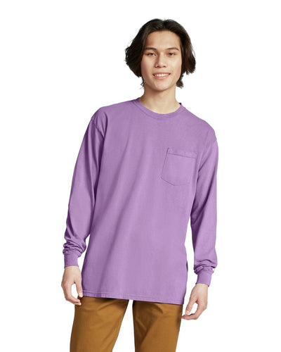 Unisex Heavyweight RS Long-Sleeve Pocket T-Shirt - Orchid
