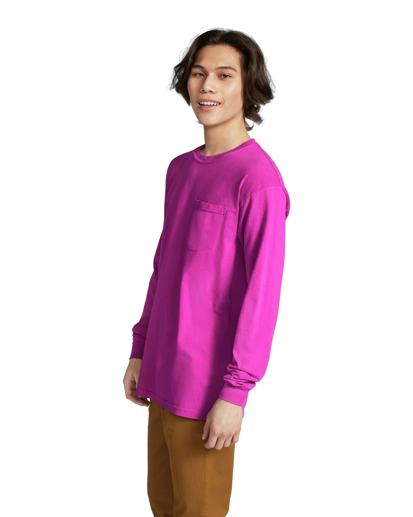 Unisex Heavyweight RS Long-Sleeve Pocket T-Shirt - Boysenberry