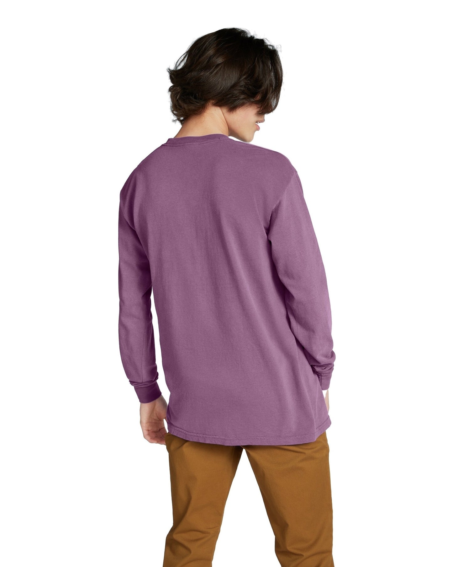 Unisex Heavyweight RS Long-Sleeve Pocket T-Shirt - Berry