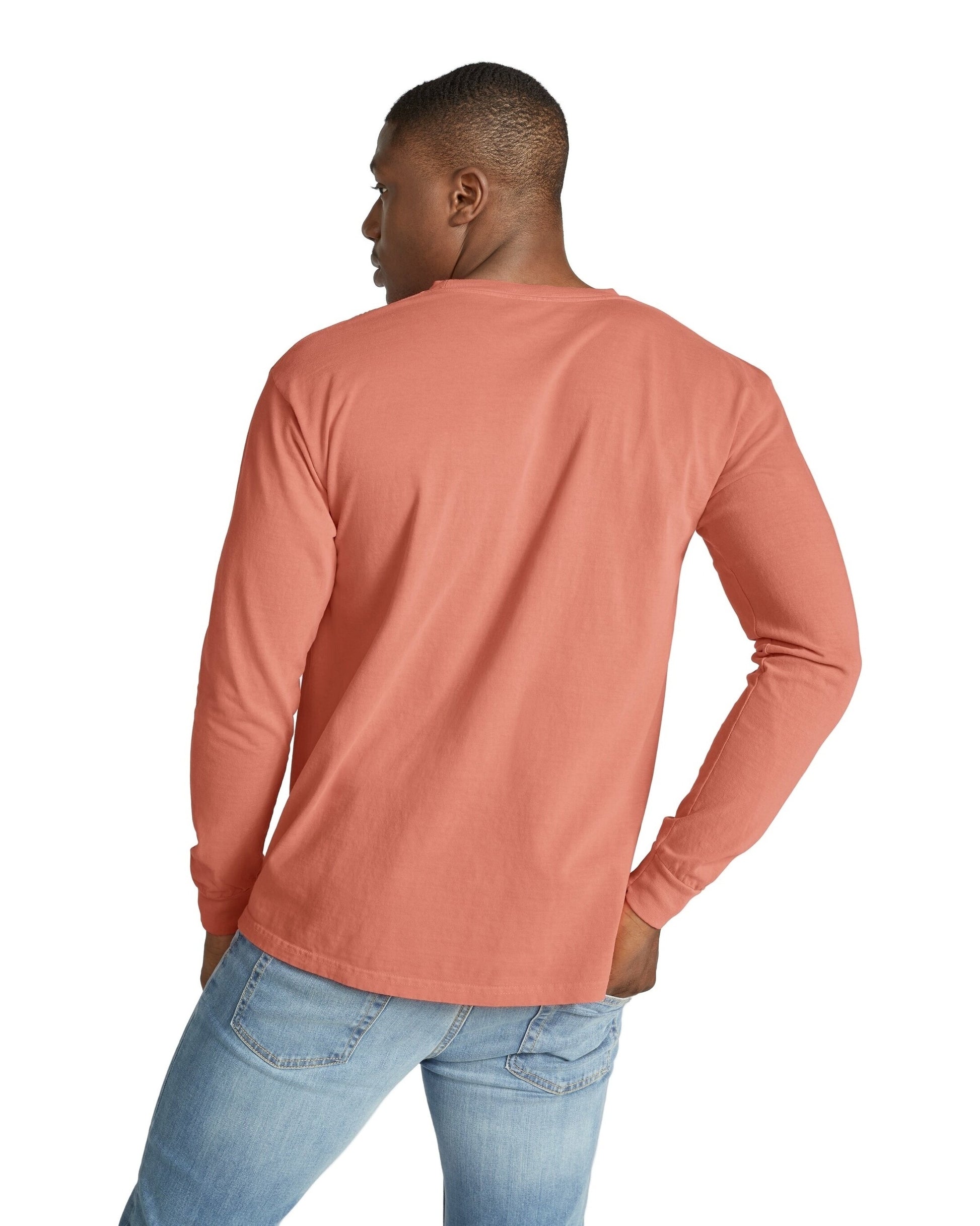Unisex Heavyweight RS Long-Sleeve Pocket T-Shirt - Terracotta