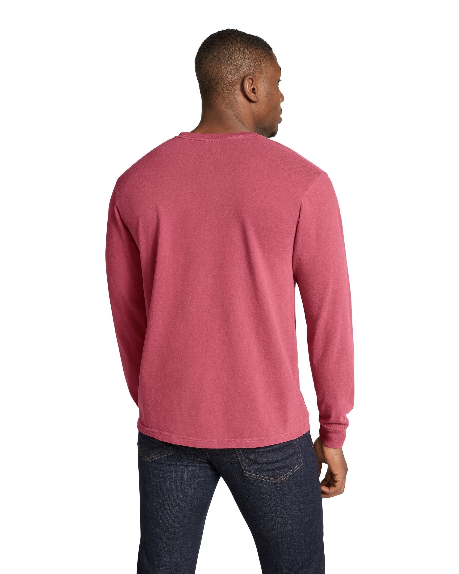 Unisex Heavyweight RS Long-Sleeve Pocket T-Shirt - Crimson