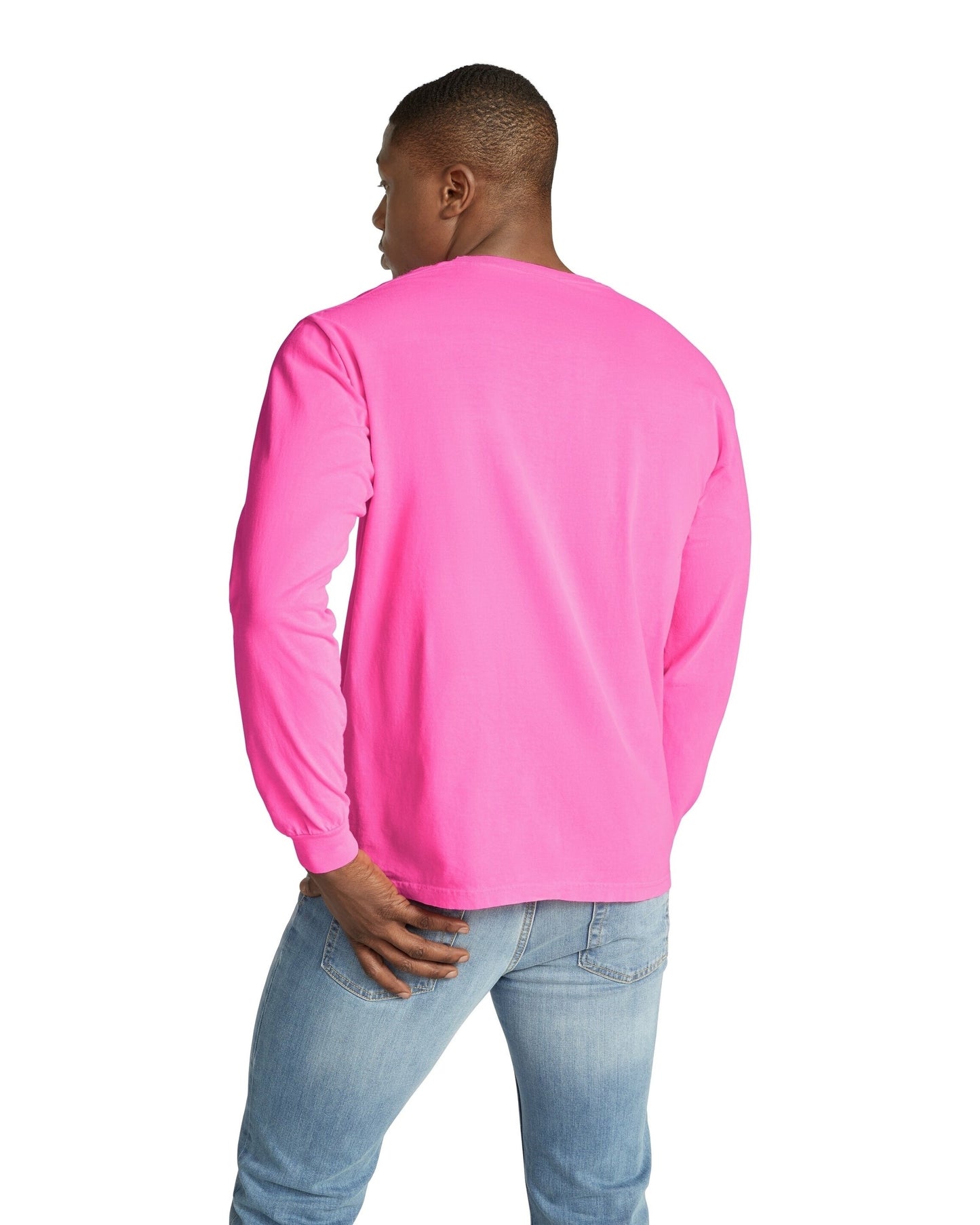 Unisex Heavyweight RS Long-Sleeve T-Shirt - Neon Pink