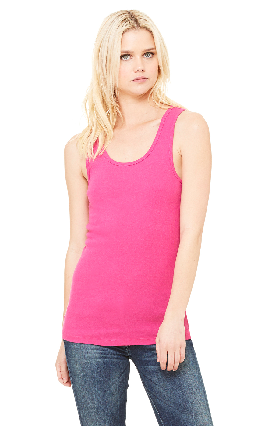 Women's Baby Rib Tank - Raspberry