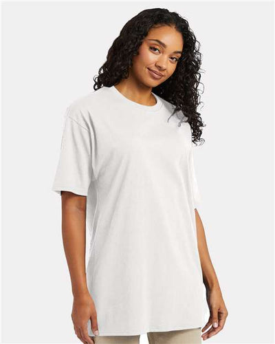 Hanes 5280T White — on model front