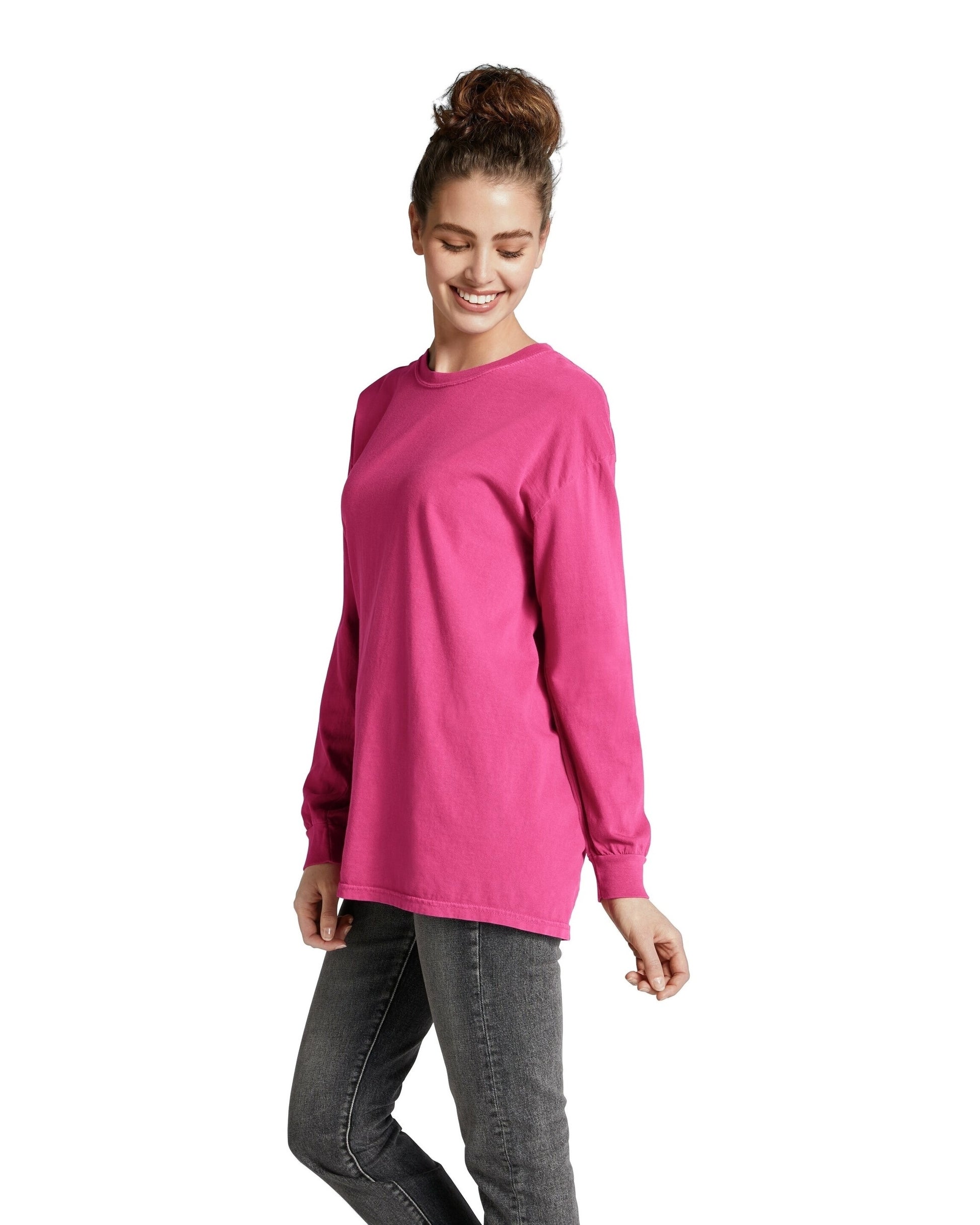 Unisex Heavyweight RS Long-Sleeve T-Shirt - Heliconia