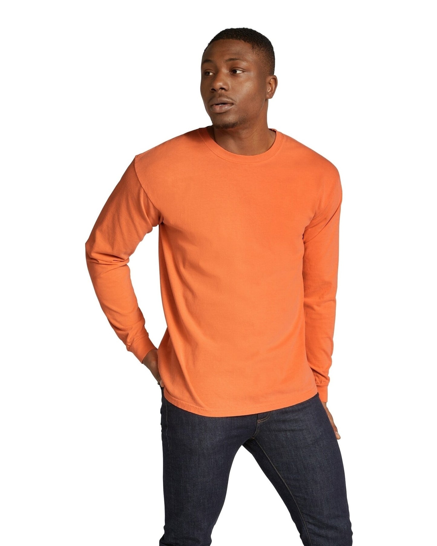 Unisex Heavyweight RS Long-Sleeve T-Shirt - Burnt Orange