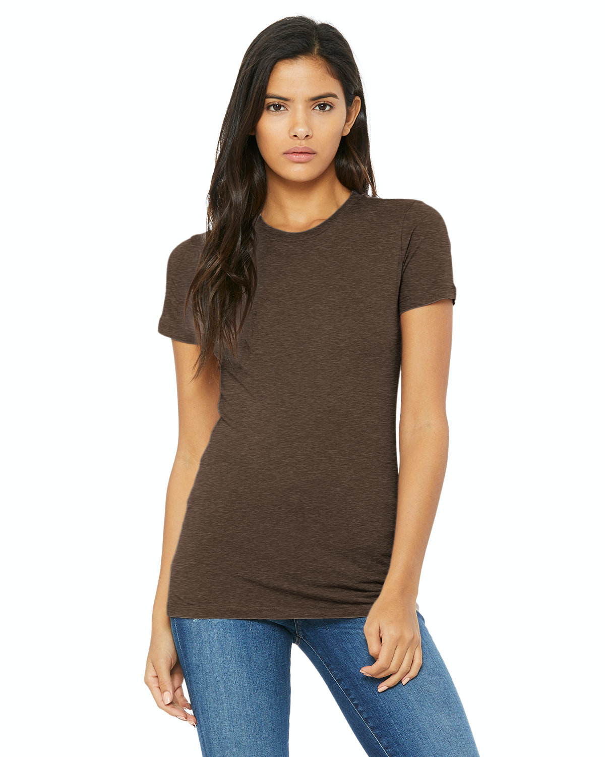 Women's Junior Fit Favorite T-Shirt - Heather Brown