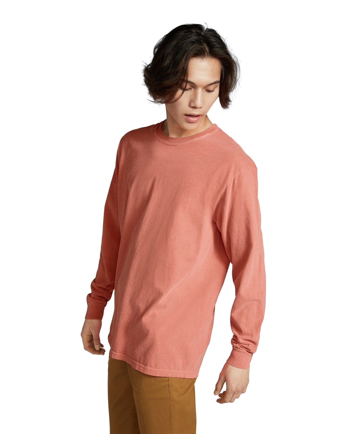 Unisex Heavyweight RS Long-Sleeve T-Shirt - Terracotta
