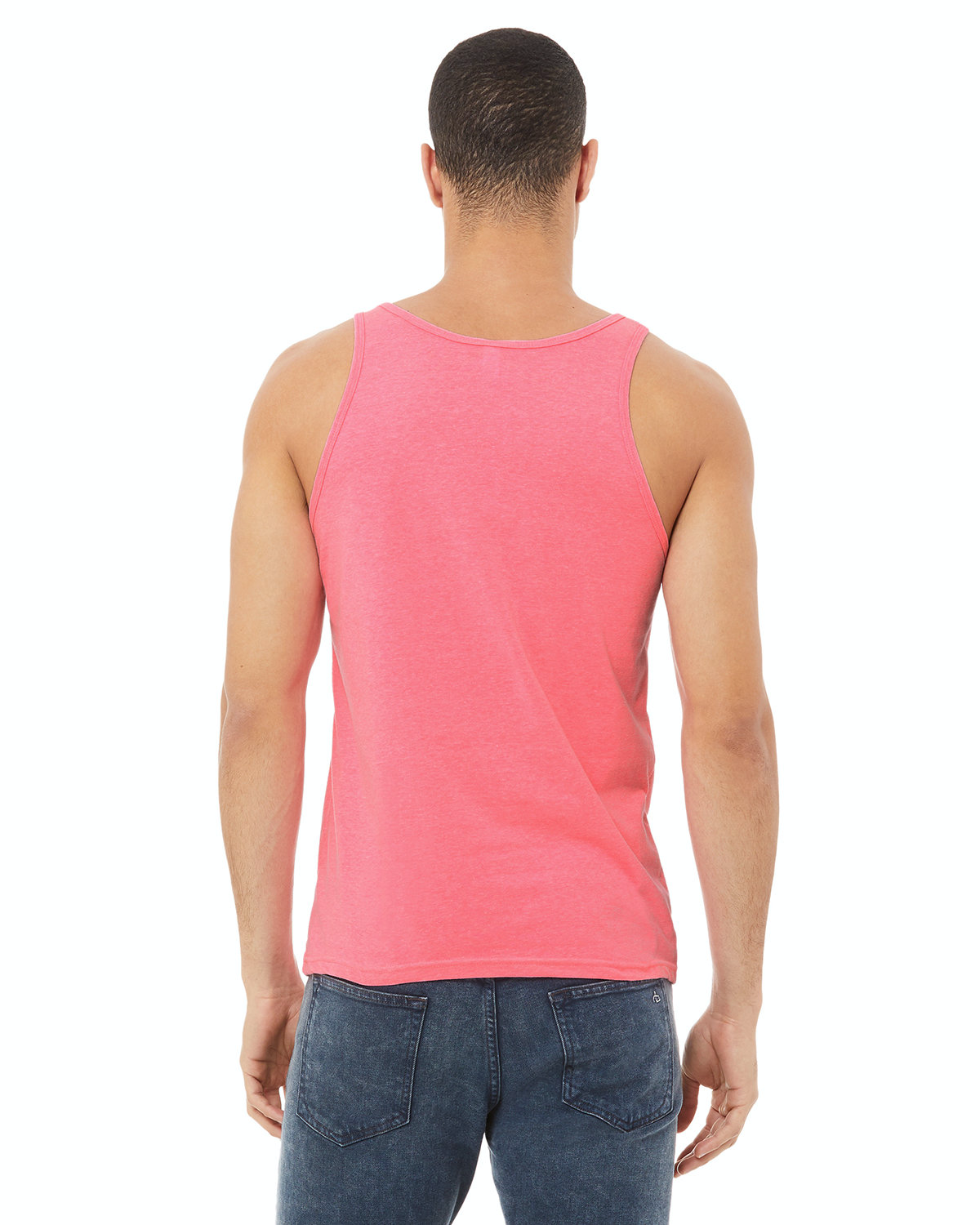 Unisex Heather CVC Tank - Neon Pink