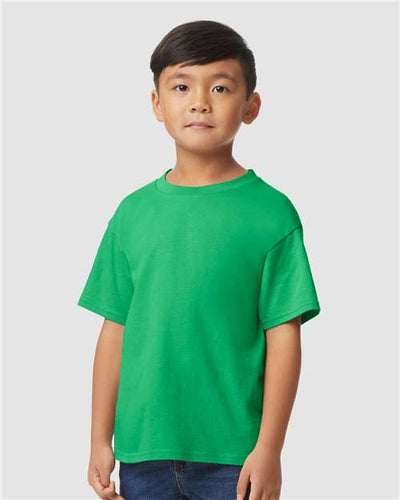 Gildan 65000B Irish Green — on model front