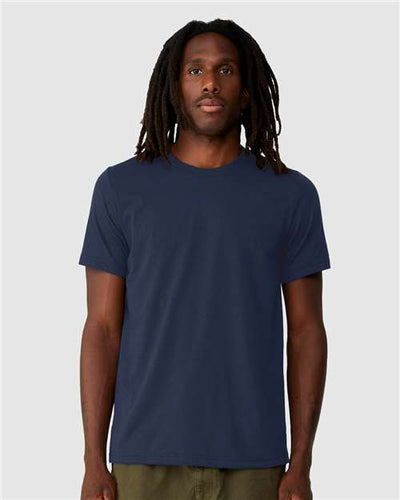BELLA + CANVAS 3001ECO Navy — on model front