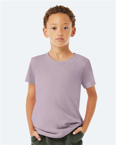 BELLA + CANVAS 3001Y Light Violet — on model front