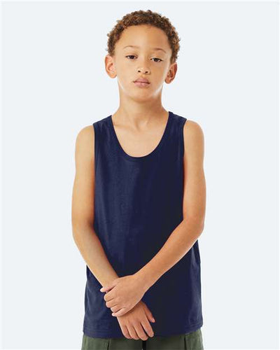 BELLA + CANVAS 3480Y Navy — on model front