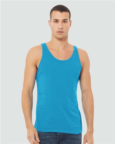 BELLA + CANVAS 3480CVC Neon Blue — on model front